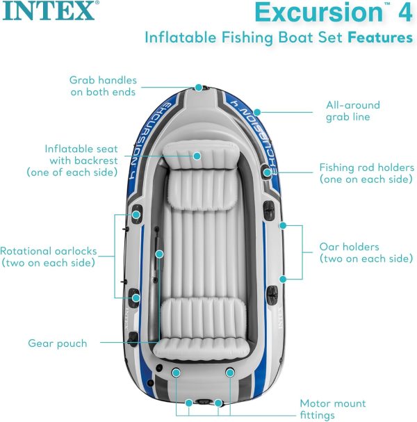 INTEX Amandisia Inflatable Boat Set - Deluxe Edition - Image 2