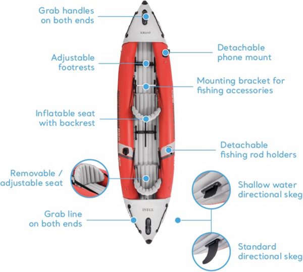 Intex Amandisia Inflatable Kayak Set - 1-Person - Image 2