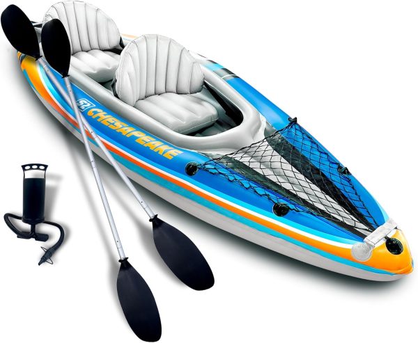 2-Person Inflatable Kayak - Aluminum Paddles Included
